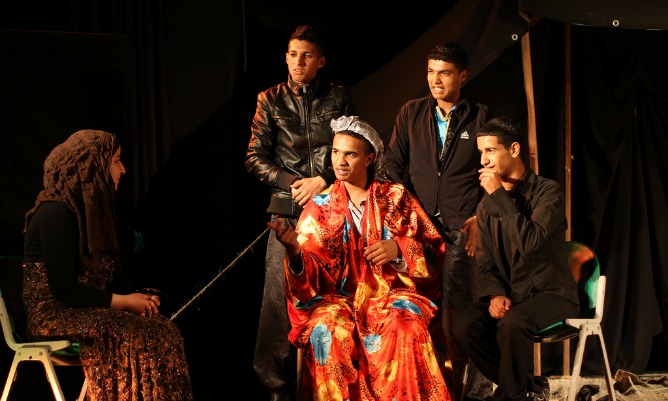 This was the first time a Bedouin troupe performed a Western-style play in Israel. Photo by Valentine Bourrat