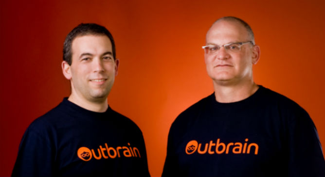 Co-founders Yaron Galai and Ori Lahav of Outbrain.