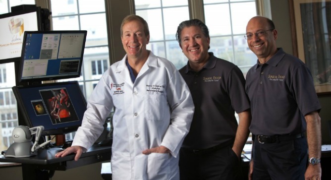 From left, Dr. Warren Selman, Moty Avisar and Alon Geri. Photo by Keith Berr Photography