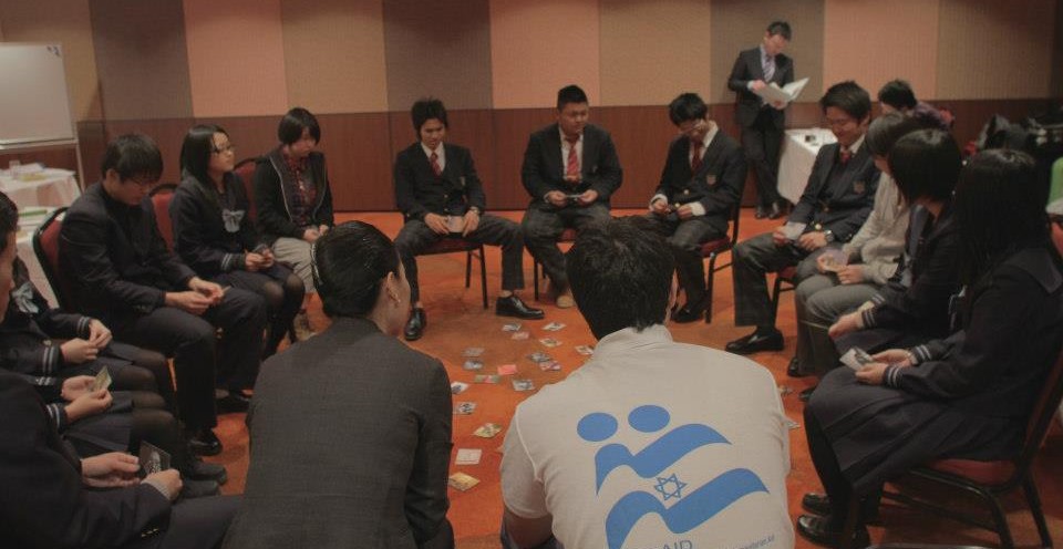 Japanese youth take part in IsraAID's self-development workshops and leadership skills seminars. (IsraAID)