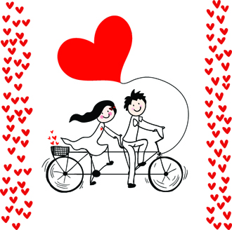 Cycling for love (Shutterstock.com)