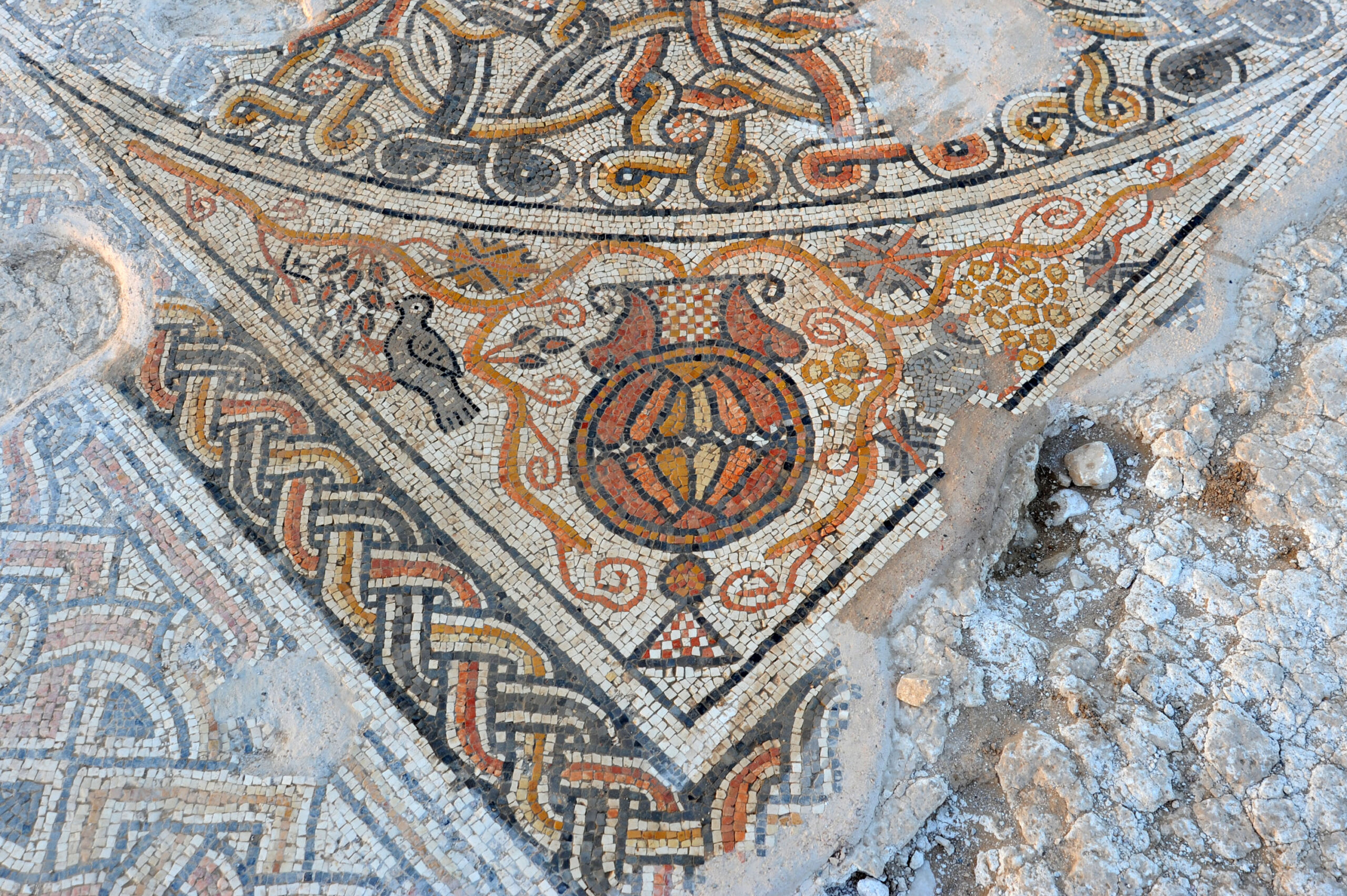 Archaeologists say the mosaic is unique because of the large number of motifs incorporated in one carpet.