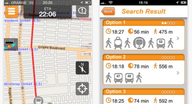 The Moovit app puts all the info you need right on your smartphone screen.