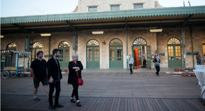Visitors take a look around the First Station in Jerusalem. Photo by Flash90.