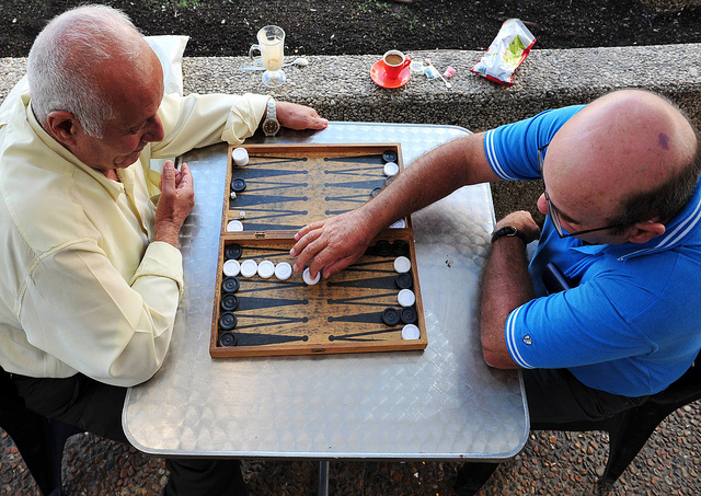 In Israel, backgammon is a favorite past time for all. (Shutterstock)