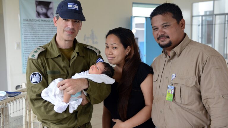 Louis, the head of security in Cebu, named his daughter Shai, after IDF Military Attaché to the Philippines Col. Shai Brovender. (IDF Spokesperson's Unit)