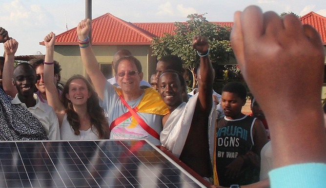Yosef Abramowitz in Rwanda last year, championing solar energy.