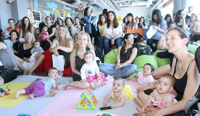It may look like back-to-school night, but itâ€™s actually Google Moms. Photo by Niv Kantor.