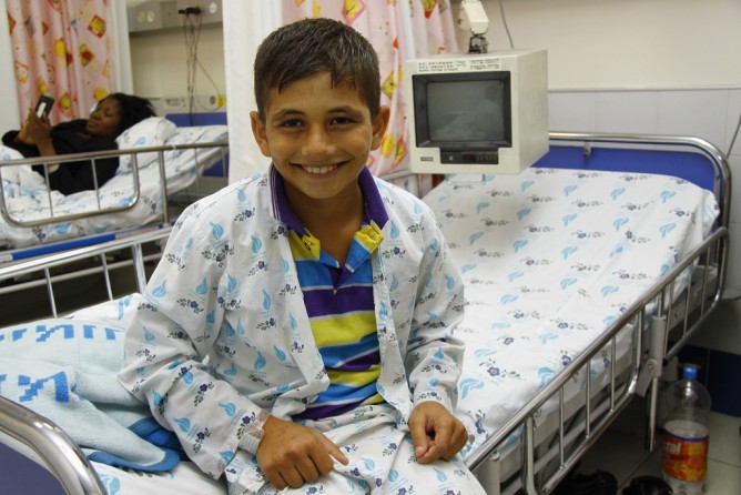 Israeli doctors saved the life of Mohamed Ashgar from Gaza in 2012. (Photo by Sheila Shalhevet)