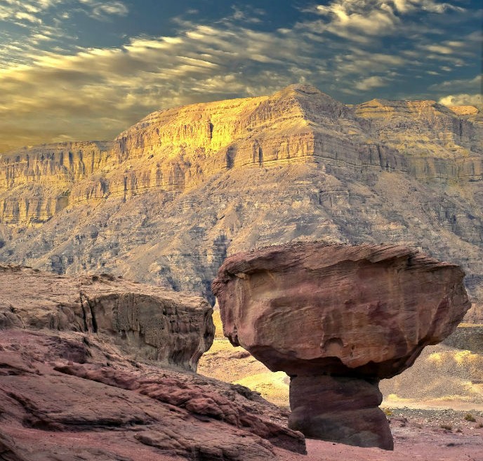 The famous mushroom rock at Timna.