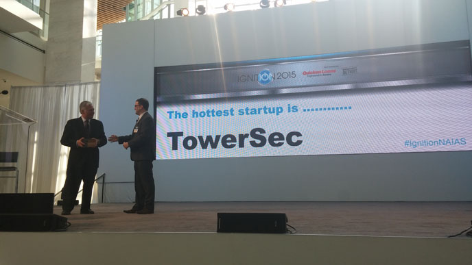 TowerSec named the "Hottest Startup in 2015" at the North American International Auto Show.