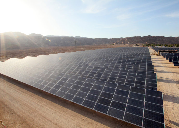 A solar field in Israelâ€™s Arava desert.