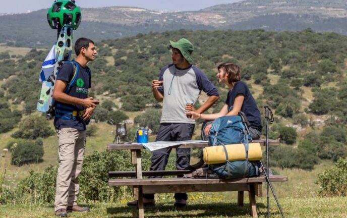 Volunteers are mapping Israel's National Trail with Google Street View cameras. Photo courtesy of SPNI