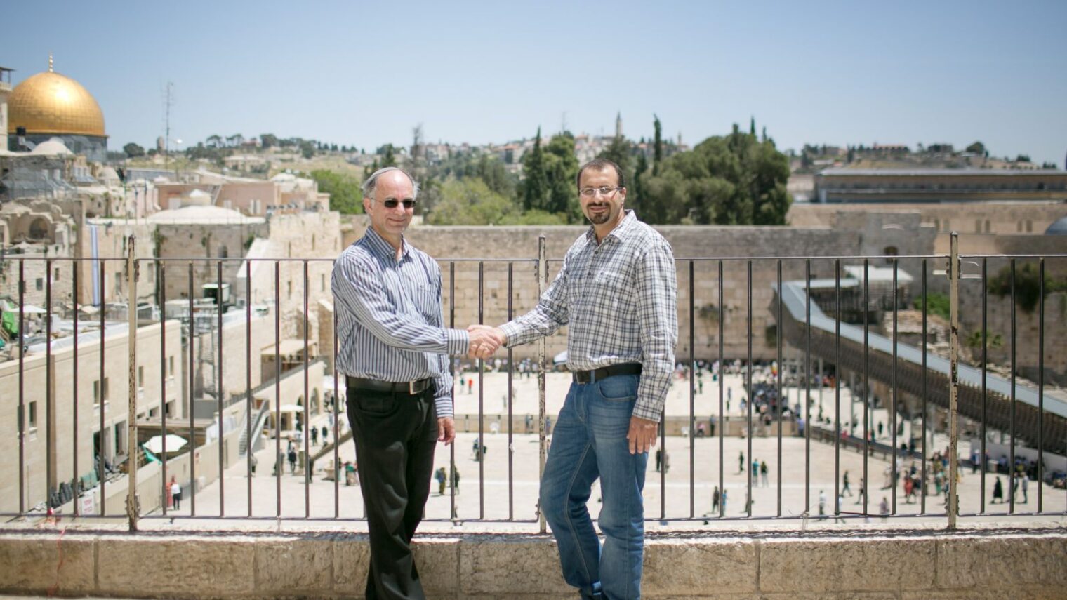 IIE Goldberg Prize Winners Yehuda Stolov and Salah Alladin of the Interfaith Encounter Association, photo by Noam Moskowitz
