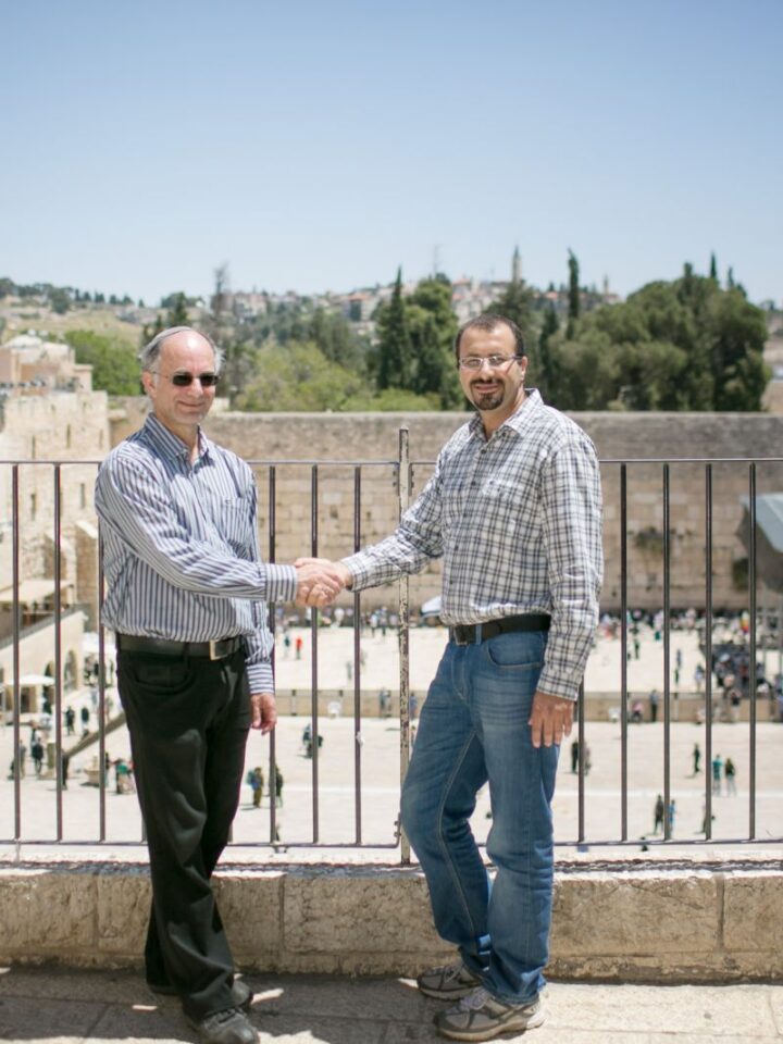 IIE Goldberg Prize Winners Yehuda Stolov and Salah Alladin of the Interfaith Encounter Association, photo by Noam Moskowitz
