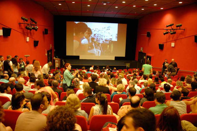 Audiences pack the Sderot Cinematheque for the South Film Festival. (Photo from Festival website http://csf.sapir.ac.il)