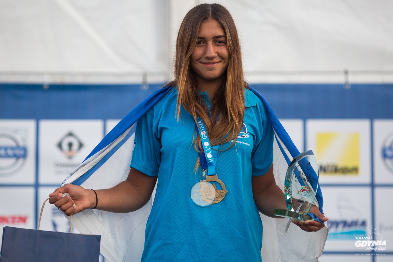 Noy Drihan won a double gold at RS:X Youth Worlds 2015. (Photo by Robert Hajduk/ShutterSail.com)