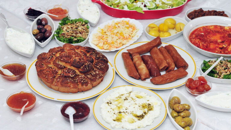 A sampler of Israeli cuisine. Image via Shutterstock.com