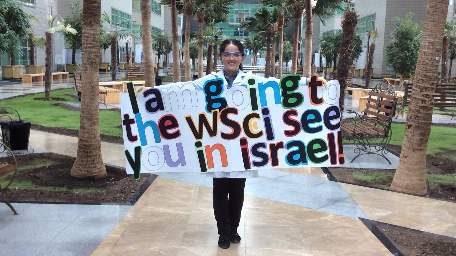 Assel Akhmetova from Kazakhstan announces her participation in the World Science Conference Israel. Photo: WSCI Facebook