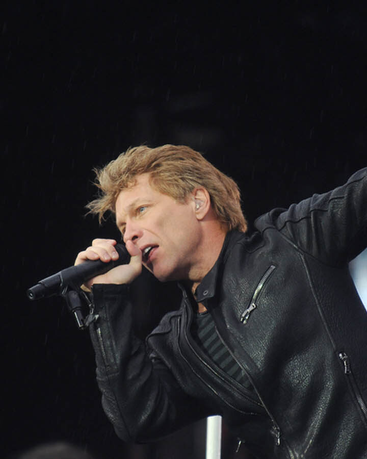 American singer Jon Bon Jovi of Bon Jovi rock band during a performance in Prague (2013). Photo by Shutterstock.com