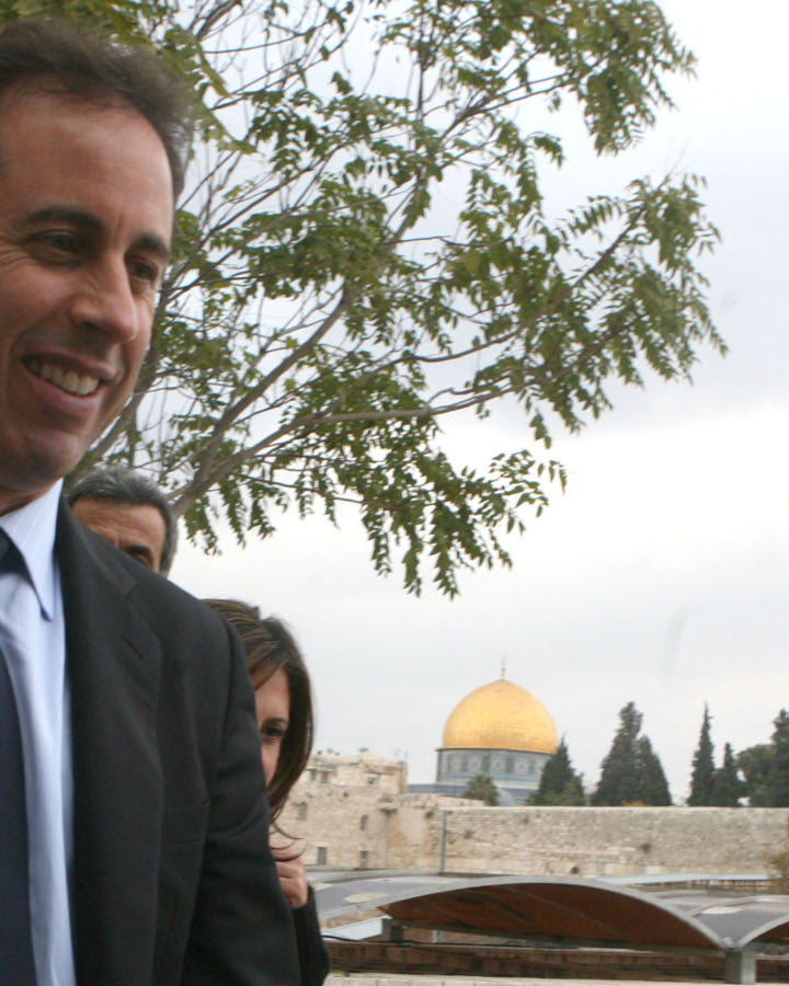 Jerry Seinfeld in Jerusalem during a 2007 visit to Israel. Photo by Yossi Zamir/Flash 90