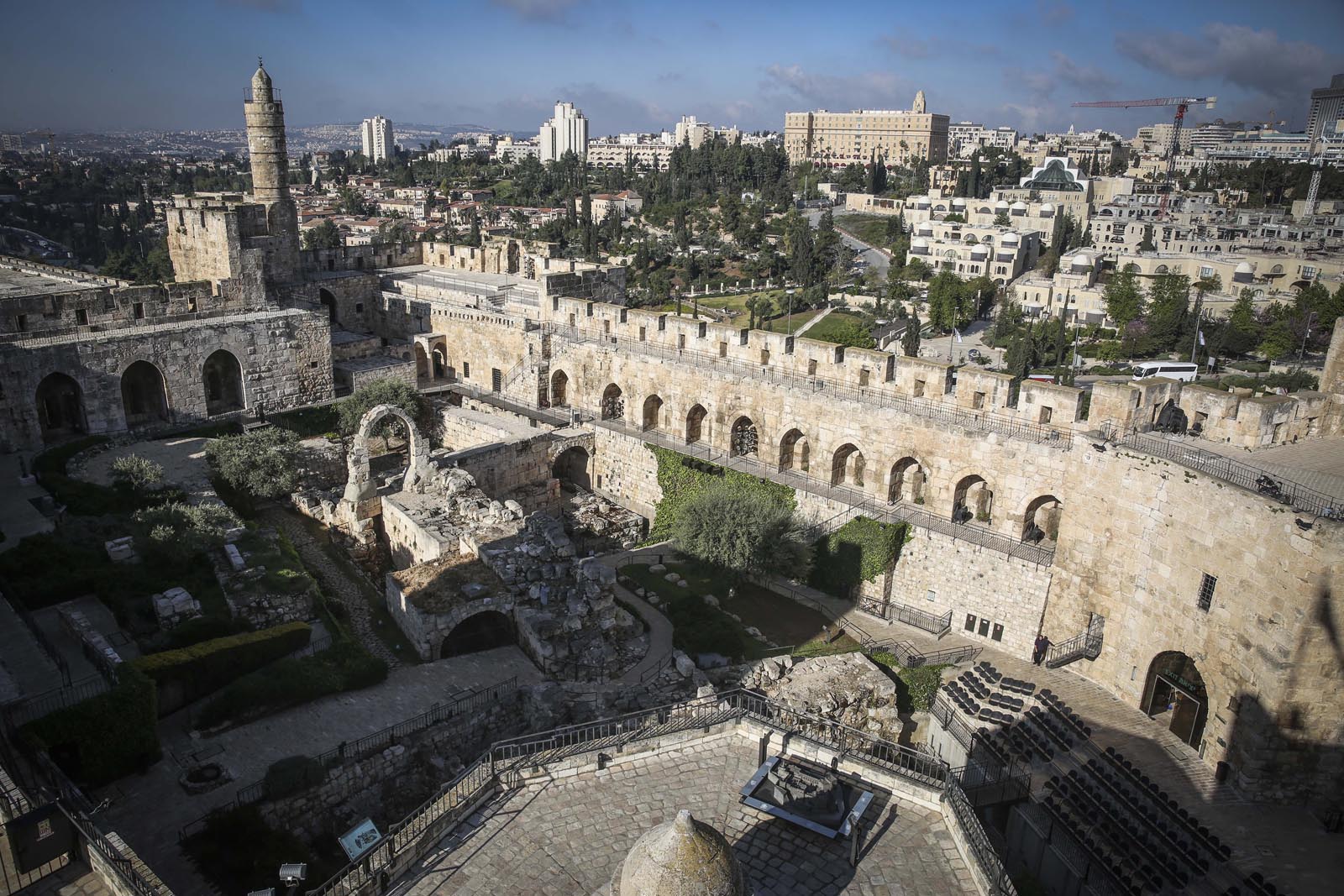 View of the Tower of David Museum. Photo by Hadas Parush/Flash90