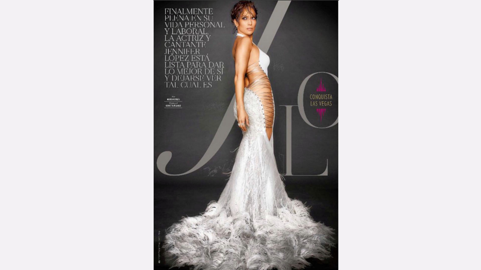 Jennifer Lopez wears an exclusive dress by Israeli designer Galia Lahav on cover of People Magazine. Photo from Facebook