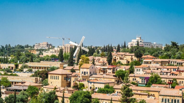 Photo of Jerusalemâ€™s Mishkenot Shaâ€™ananim neighborhood by Borya Galperin/Shutterstock.com