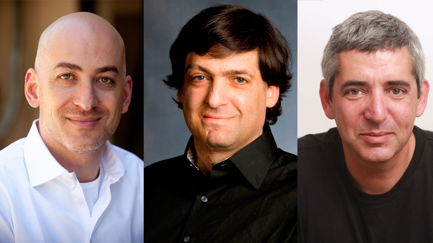 From left, behavioral economists Shlomo Benartzi, Dan Ariely and Uri Gneezy. Photos courtesy