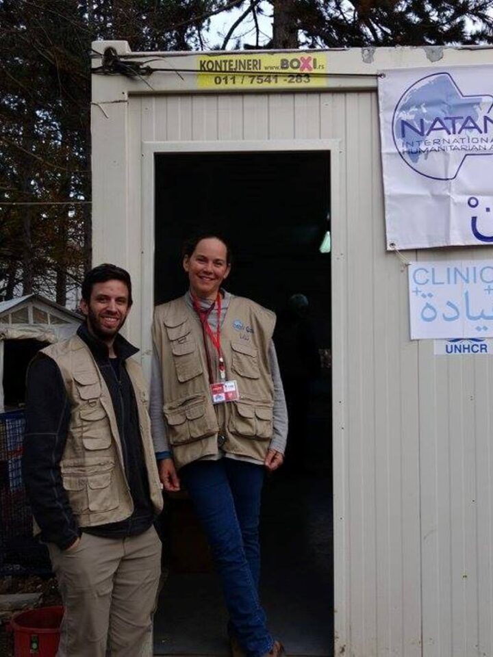 Jewish and Arab physicians and social workers staff Natan’s clinic in Serbia. Photo via Facebook