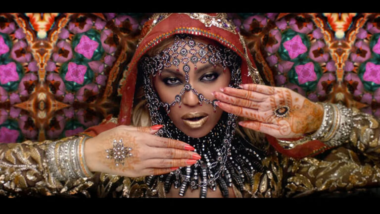 Beyoncé in Coldplay's 'Hymn for the Weekend' video. Photo from YouTube