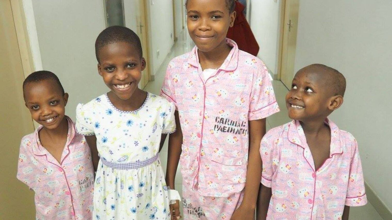 Tanzanian children are happy to be getting a new lease on life thanks to the Israeli medical team. Photo courtesy of SACH