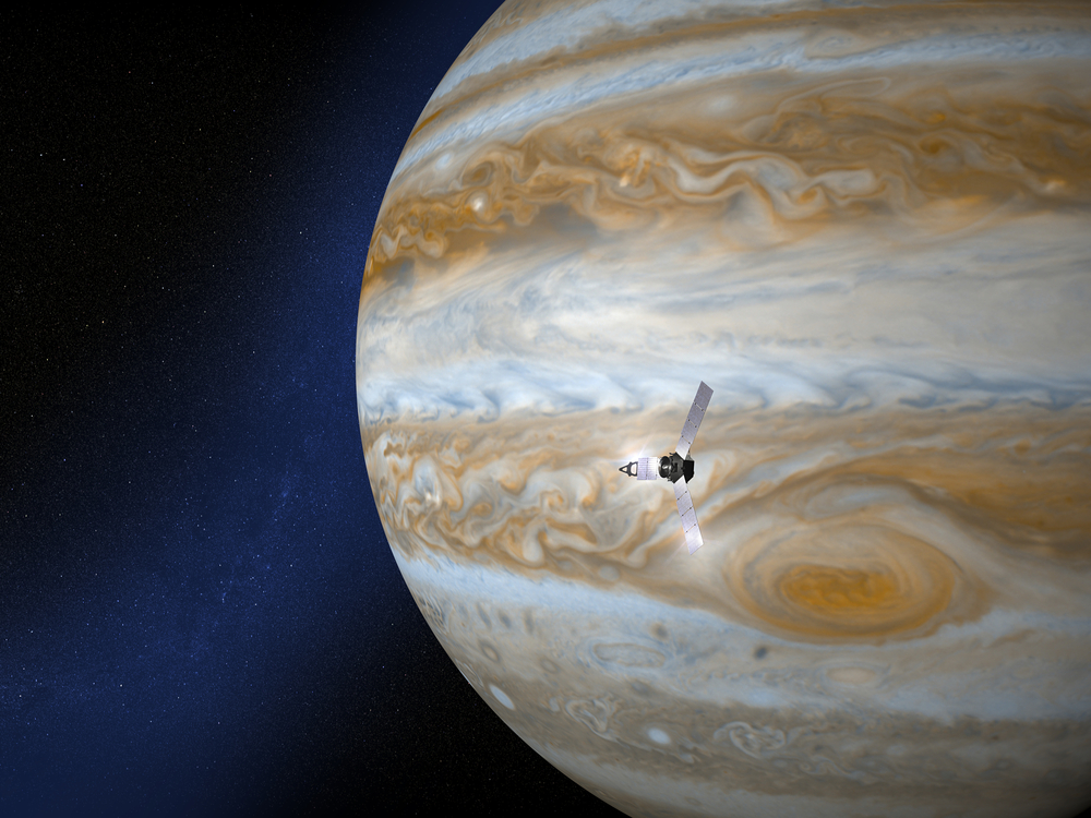 The Juno space probe near Jupiter. Photo by www.shutterstock.com