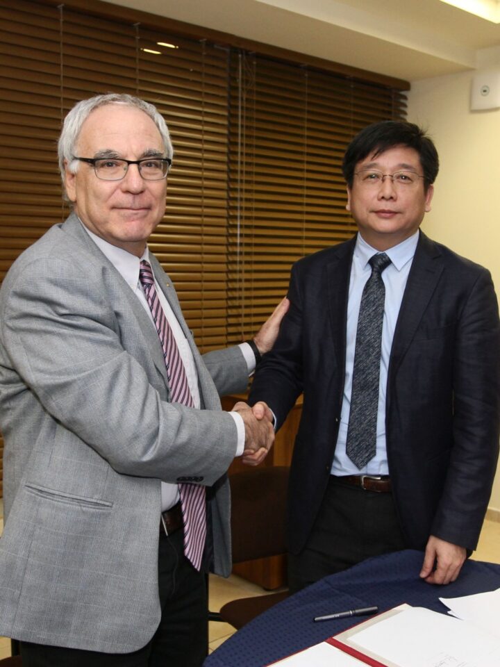 ECNU President Chen Qun and University of Haifa Rector Prof. David Faraggi sign agreement to open Shanghai-Haifa Research Center in China. Photo by University of Haifa