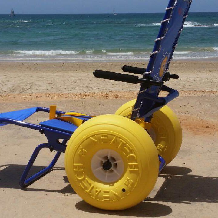 Banana Beach invested in two beach wheelchairs. Photo: courtesy