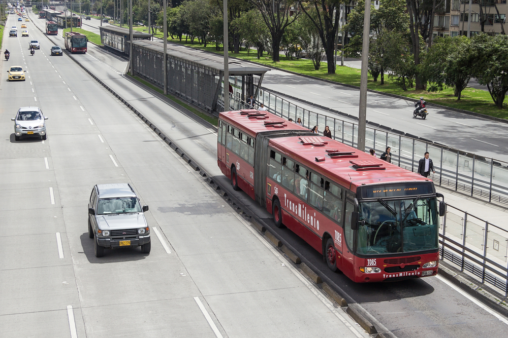 Roadway in Bogota, Colombia. Photo via Shutterstock