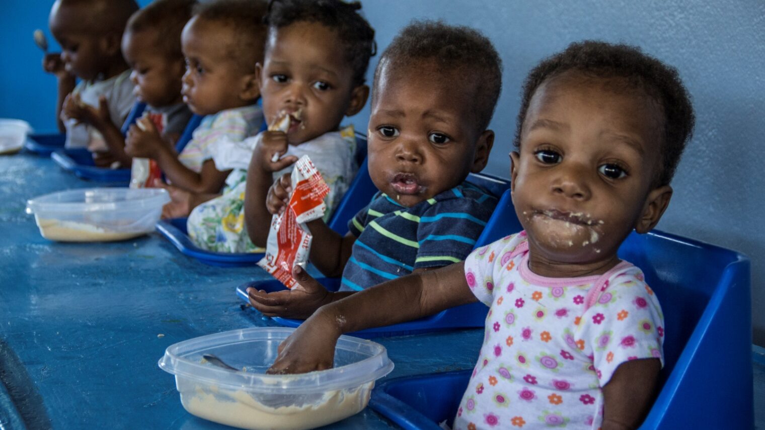 Therapeutic food purchased by 3 Million Club donors helped nourish 2,000 Haitian children. Photo: courtes