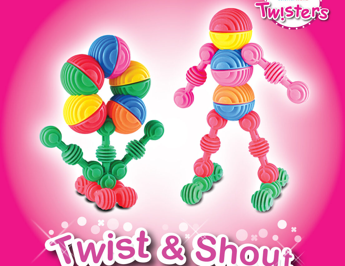 Interstar’s twisty building blocks are a hit with preschoolers. Photo: courtesy