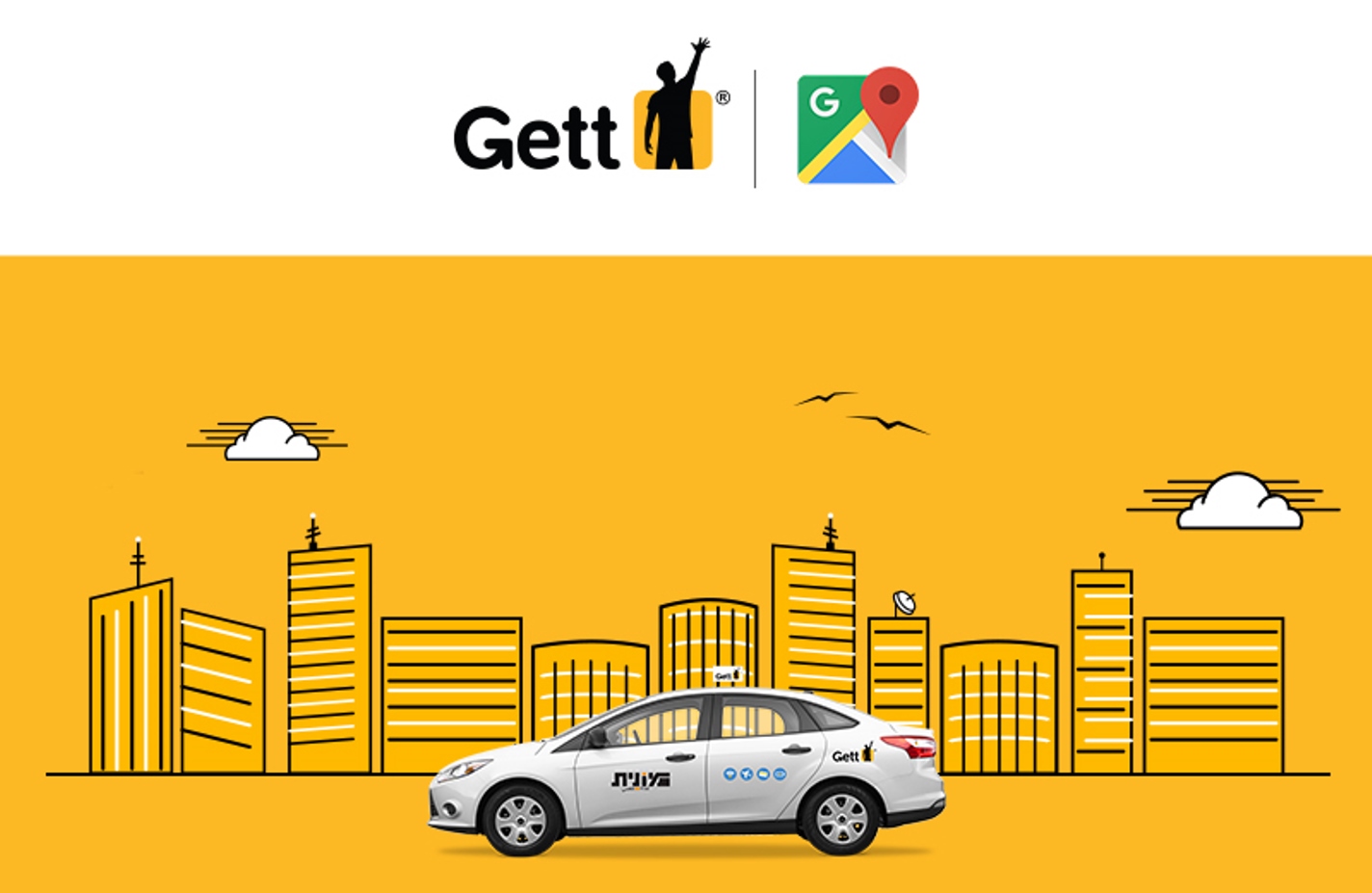 Gett gets in the groove with Google Maps. Image: courtesy