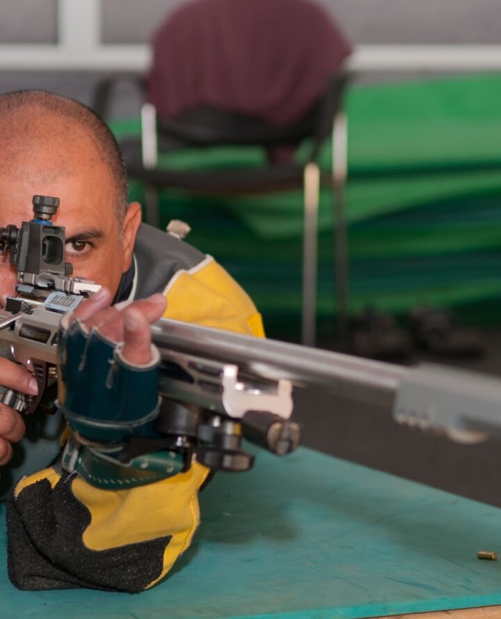 Paralympic shooter Doron Shaziri. Photo by Raz Livnat