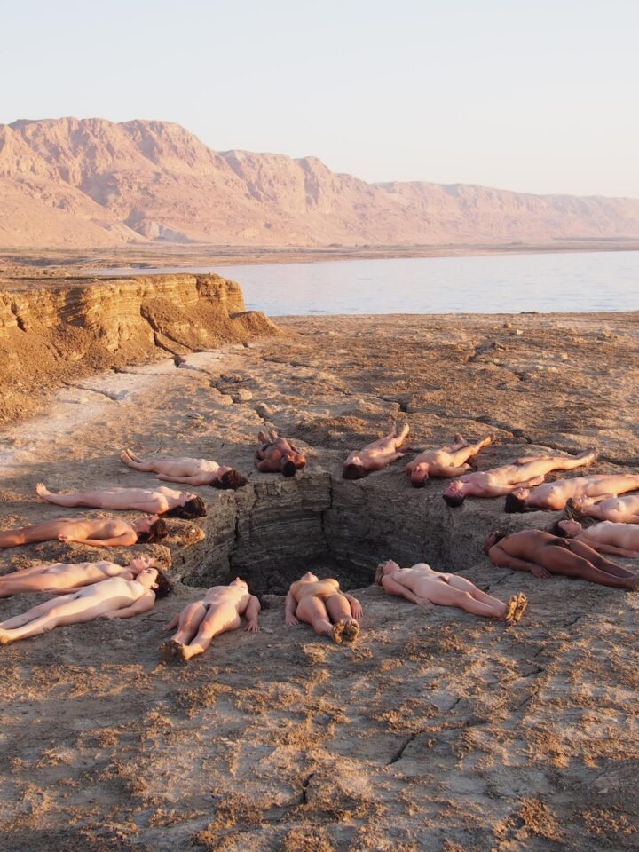 An image from "Naked Sea" by Spencer Tunick, 2011.