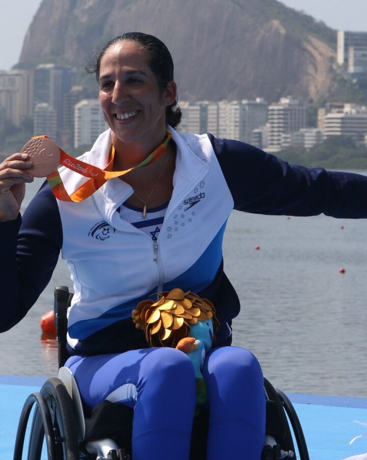 Moran Samuel with her bronze medal, Israel's first in the 2016 Paralympics. Photo by Keren Isaacson
