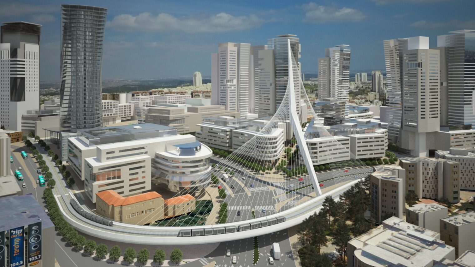 Architect’s rendering of the Jerusalem Gateway complex. Image courtesy of Dagan Solutions