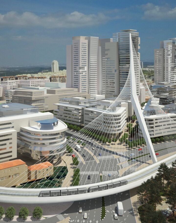 Architectâ€™s rendering of the Jerusalem Gateway complex. Image courtesy of Dagan Solutions