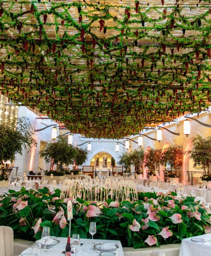The sukkah at the Waldorf Astoria Jerusalem. Photo by Perry Easy