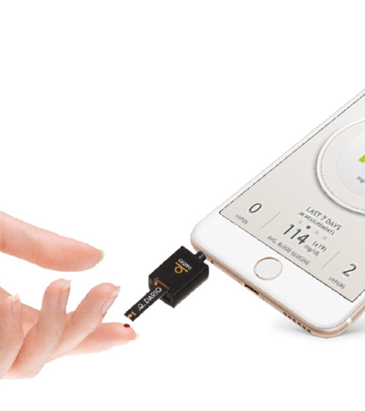 Device and app turn your smartphone into a complete diabetes management system. Photo courtesy of DarioHealth