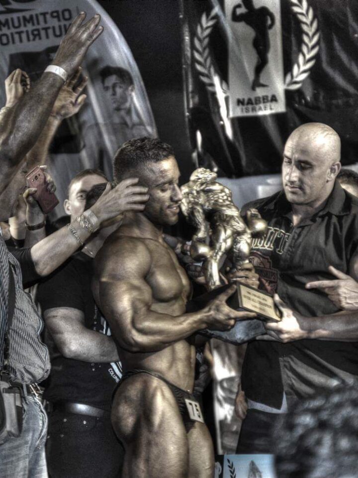 Kobi Ifrach of Zikhron Ya'akov celebrates Mr. Universe bodybuilding title. Photo via Facebook