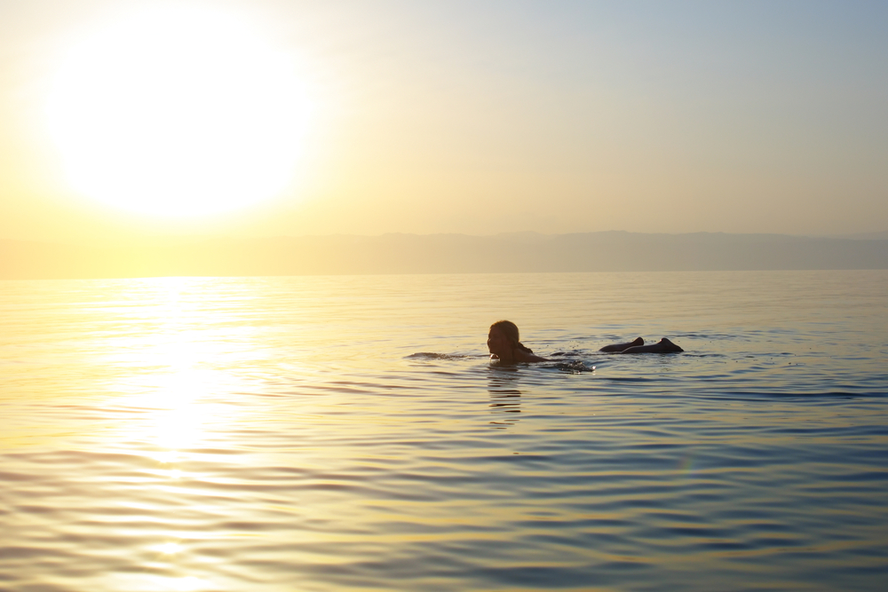 Can you swim across the Dead Sea? Photo via Shutterstock.com