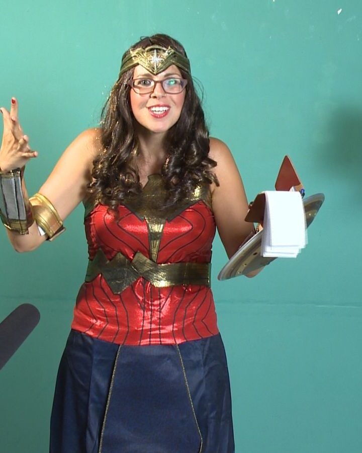 Molly Livingstone tries out for the role of Wonder Woman. Photo courtesy