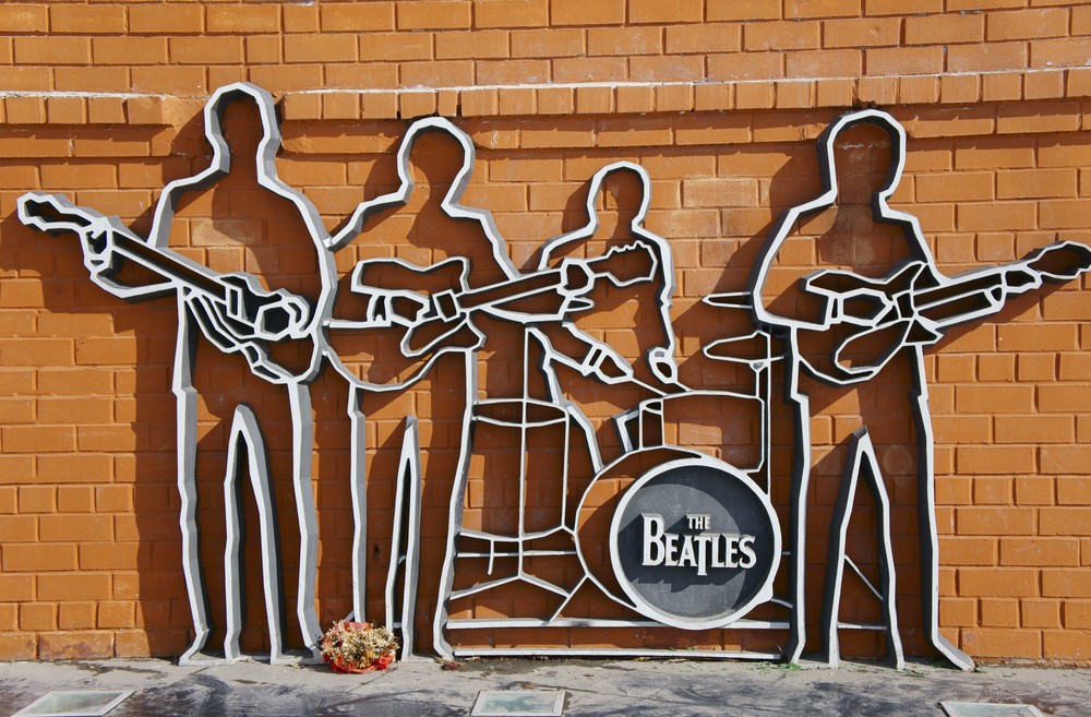 The Beatles monument in Yekaterinburg, Russia. Photo via Shutterstock.com